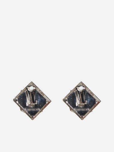 Alessandra Rich Pyramid crystals earrings outlook