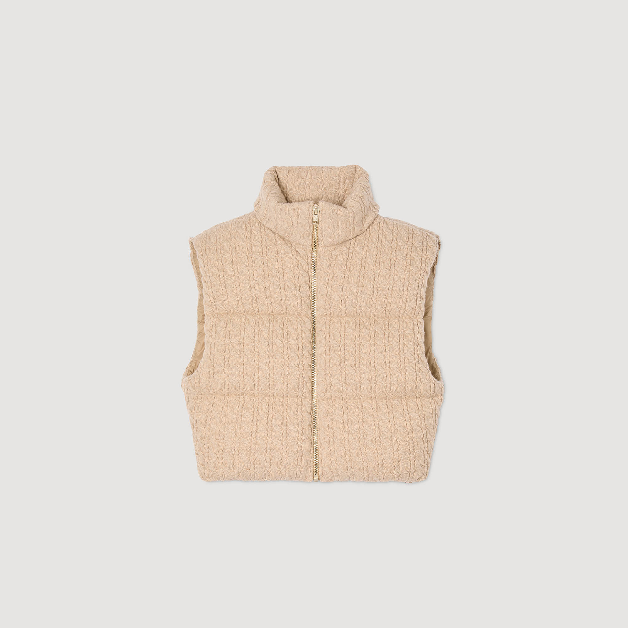 CROPPED SLEEVELESS PUFFER VEST - 6
