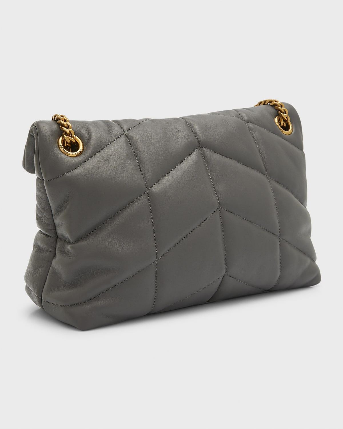 Lou Puffer Small YSL Shoulder Bag in Quilted Leather - 7