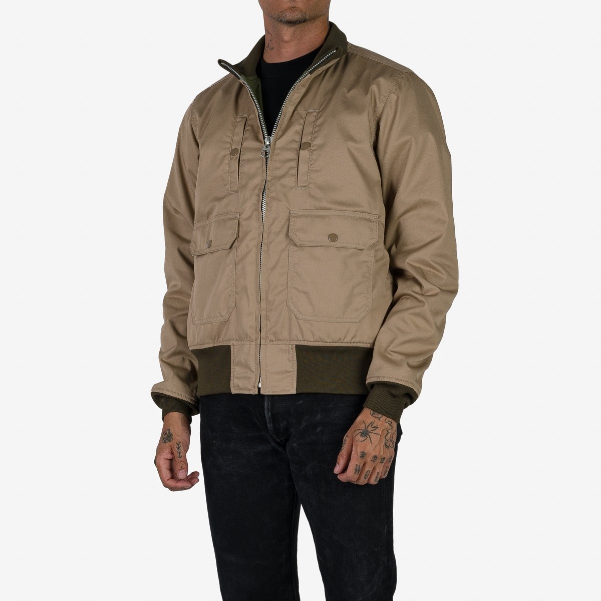 IHJ-130-OLV Reversible Tanker Jacket - Olive - 16