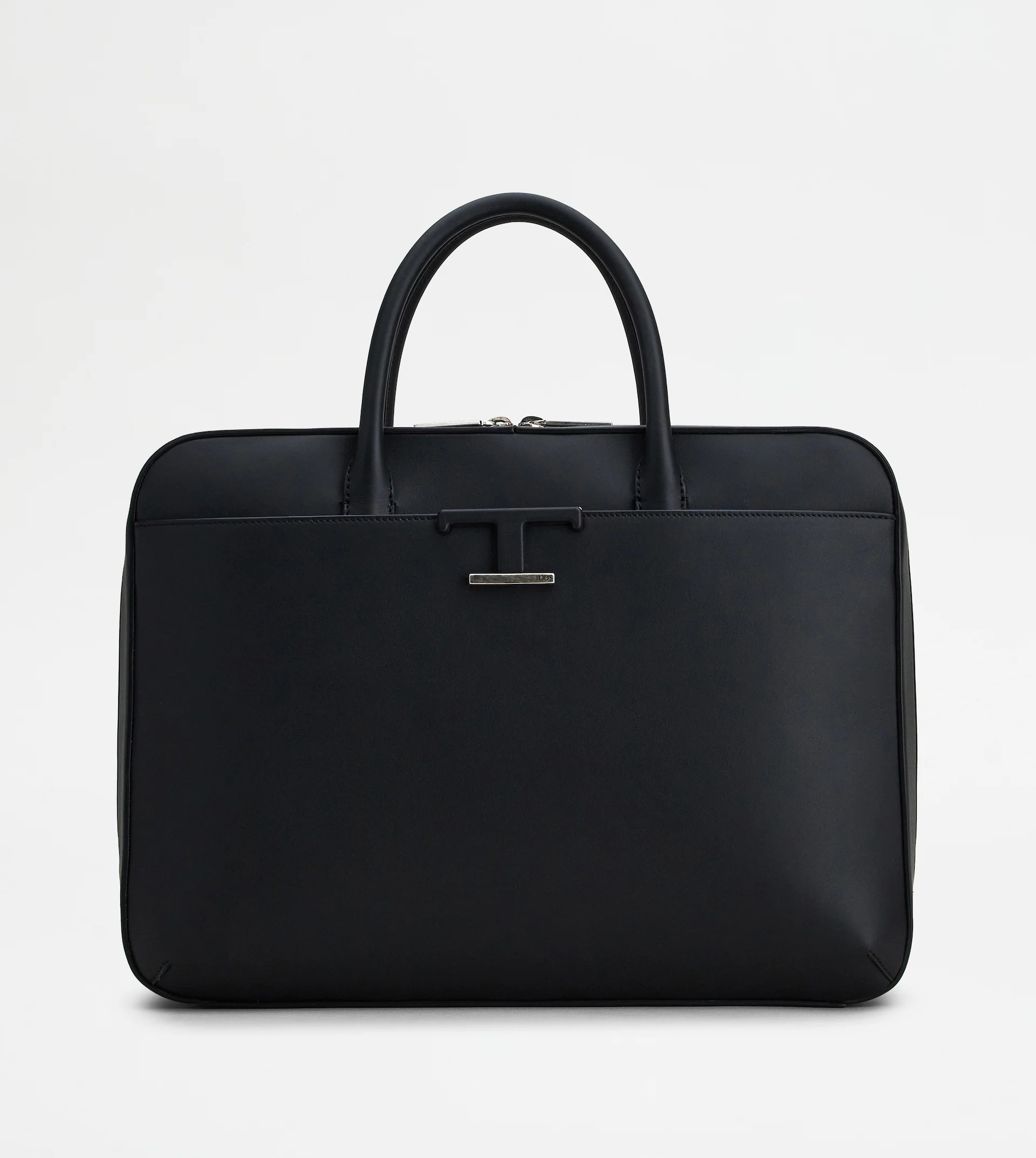 TIMELESS BRIEFCASE IN LEATHER MEDIUM - BLACK - 1