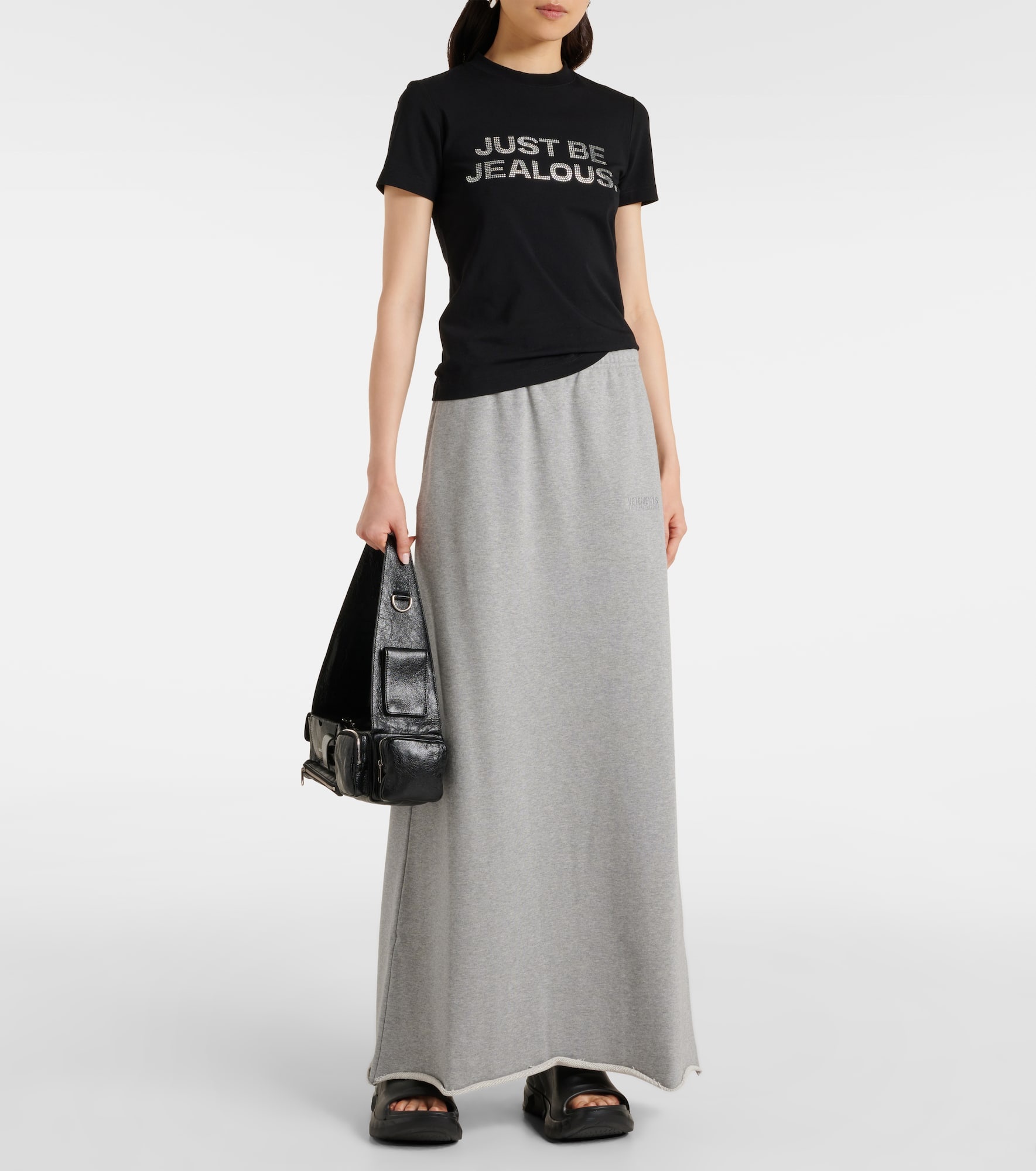 Molleton cotton-blend maxi skirt - 2