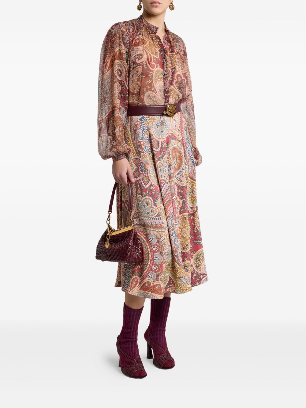 paisley-print midi skirt - 2