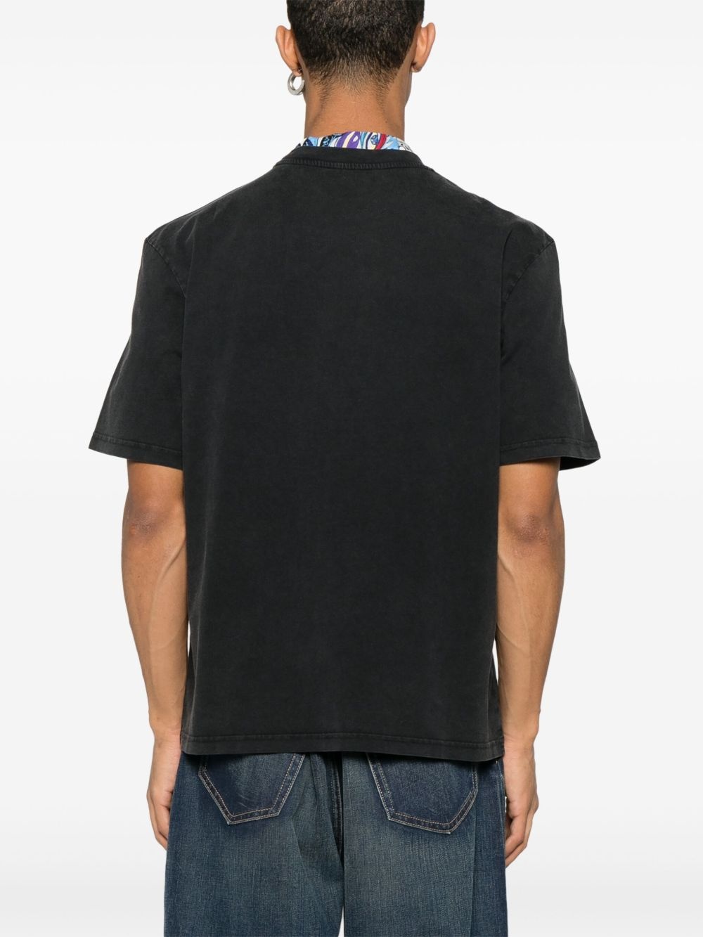 metallic-logo T-shirt - 3