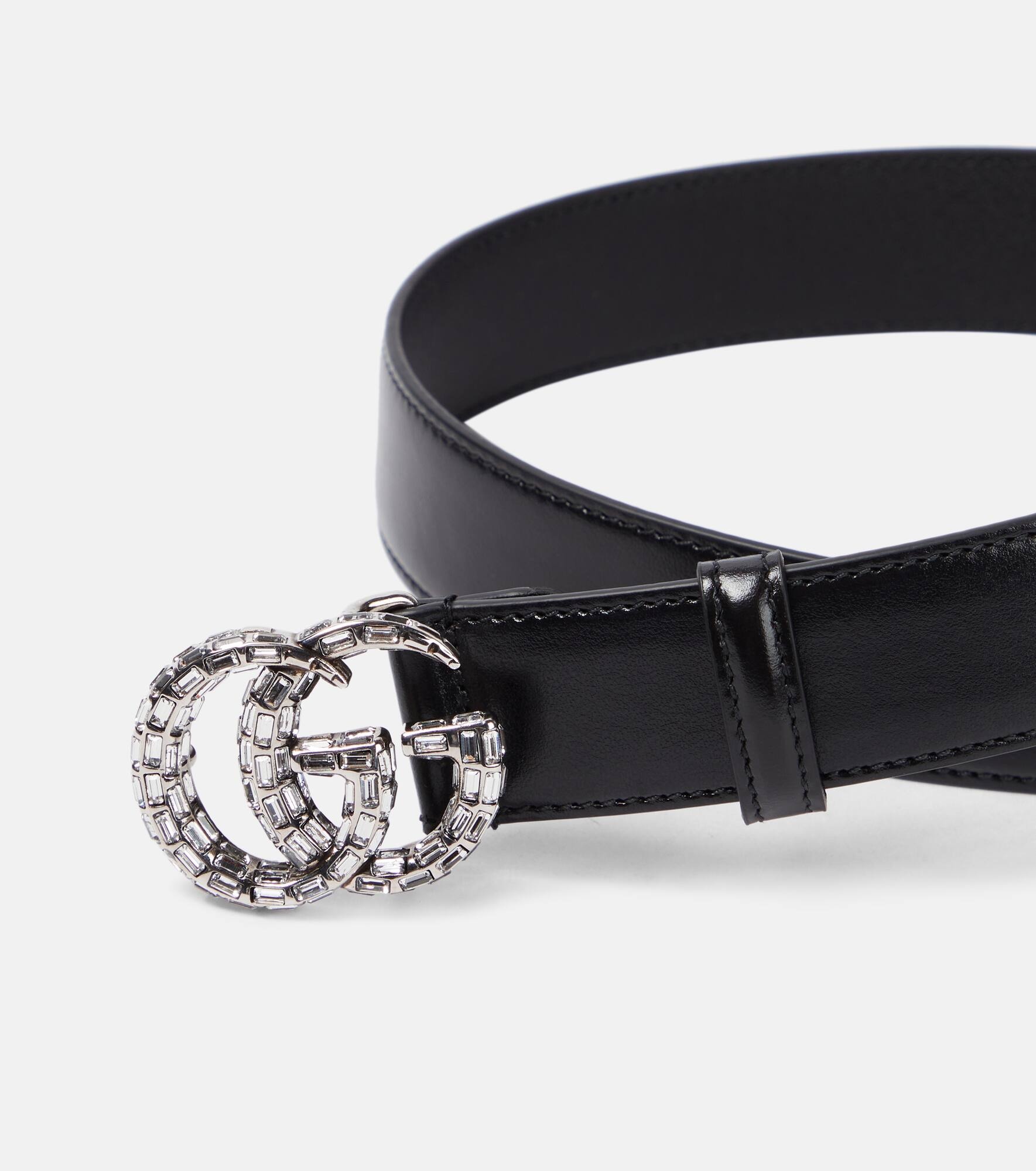 GG Marmont embellished leather belt - 3