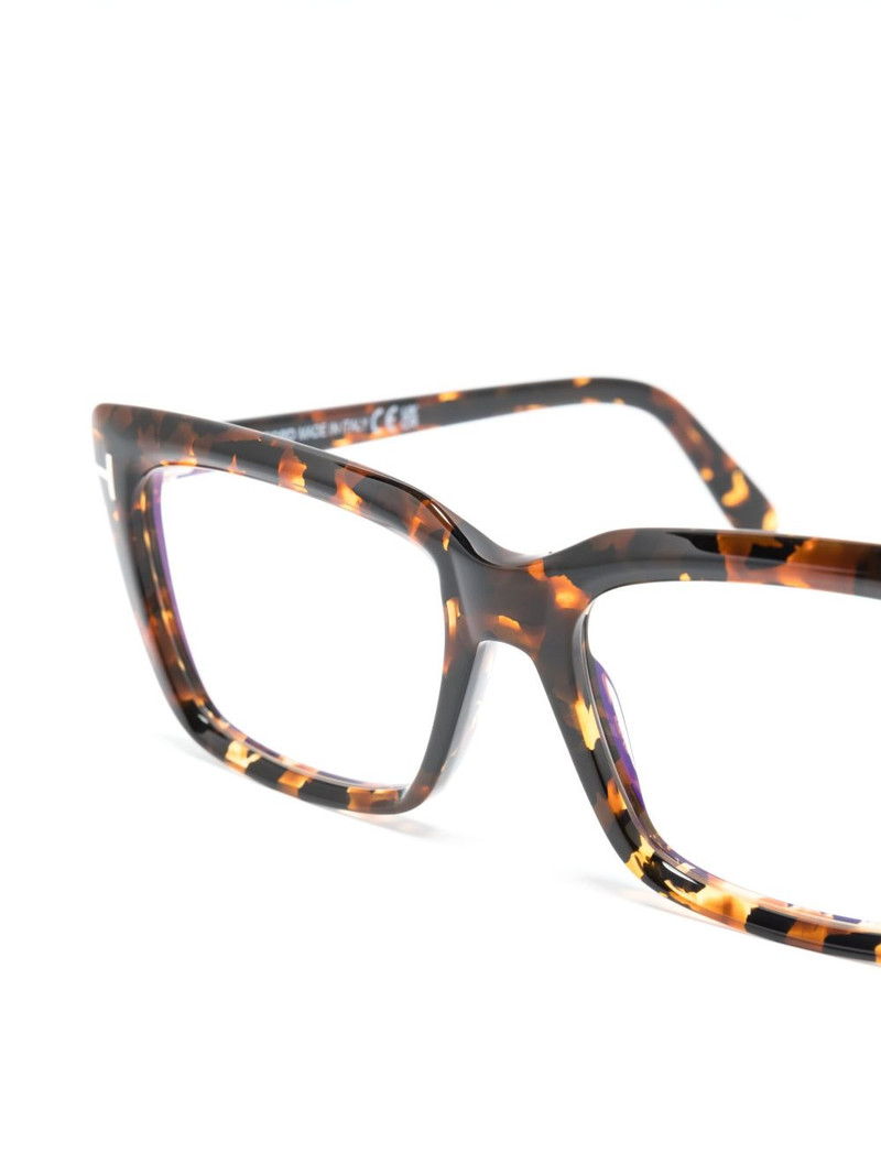 tortoiseshell rectangle-frame glasses 3