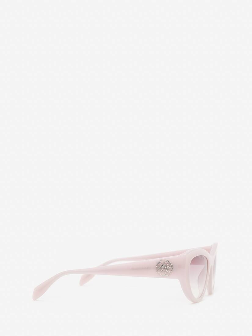 Women's Seal Logo Cat-eye Sunglasses in Pink - 2