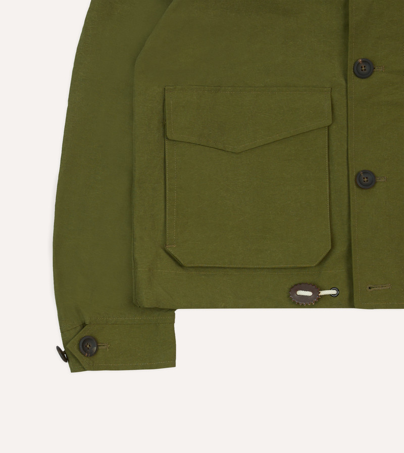 Olive Cotton Blouson Jacket 6