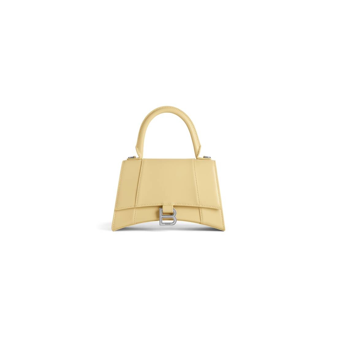 Women's Hourglass Small Handbag Box in Light Yellow - 1