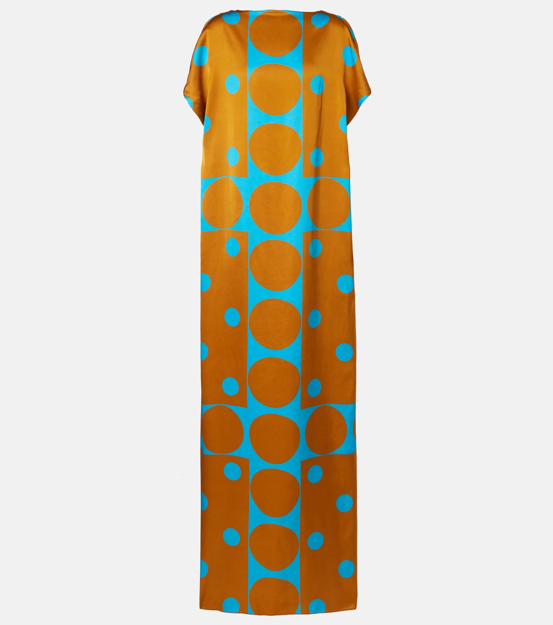 Printed satin maxi dress - 1