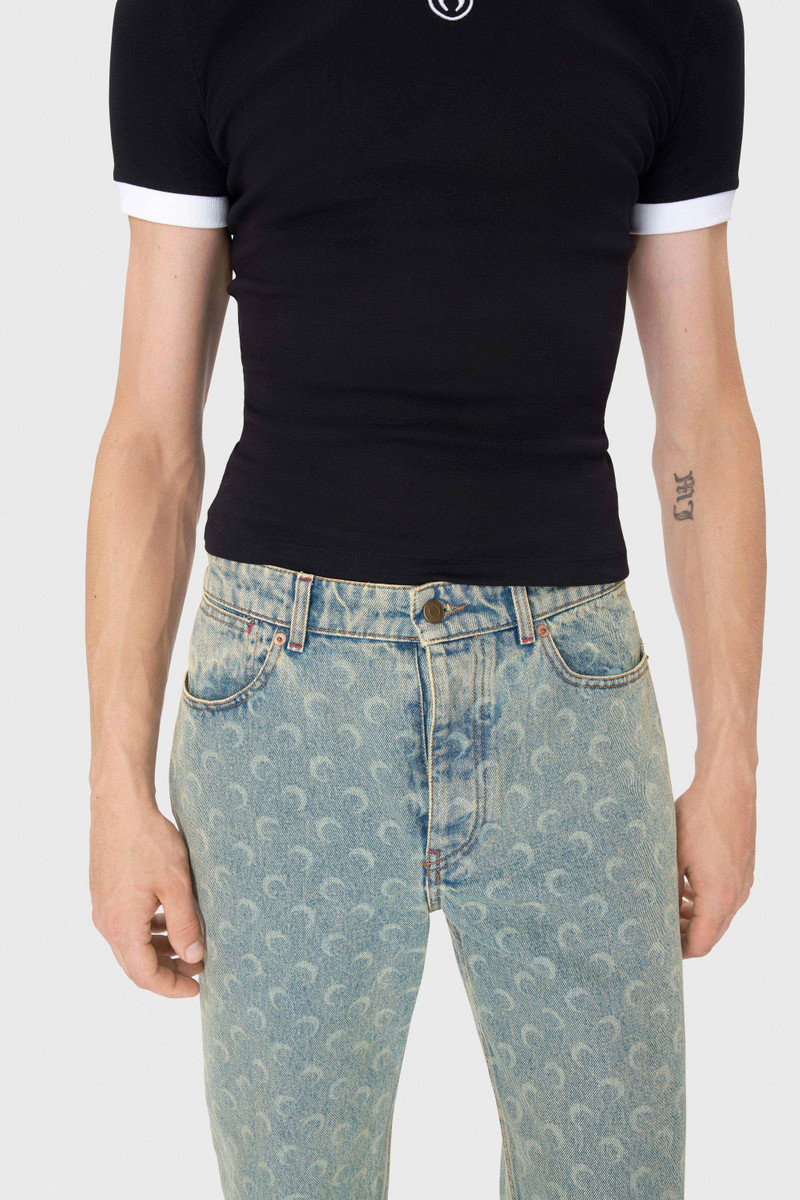 Moon Laser Denim Loose Jeans 3