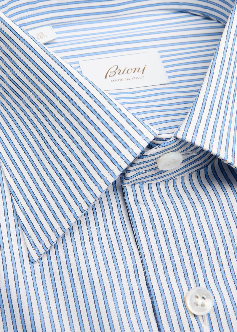 Brioni Men's Cotton Pinstripe Dress Shirt outlook