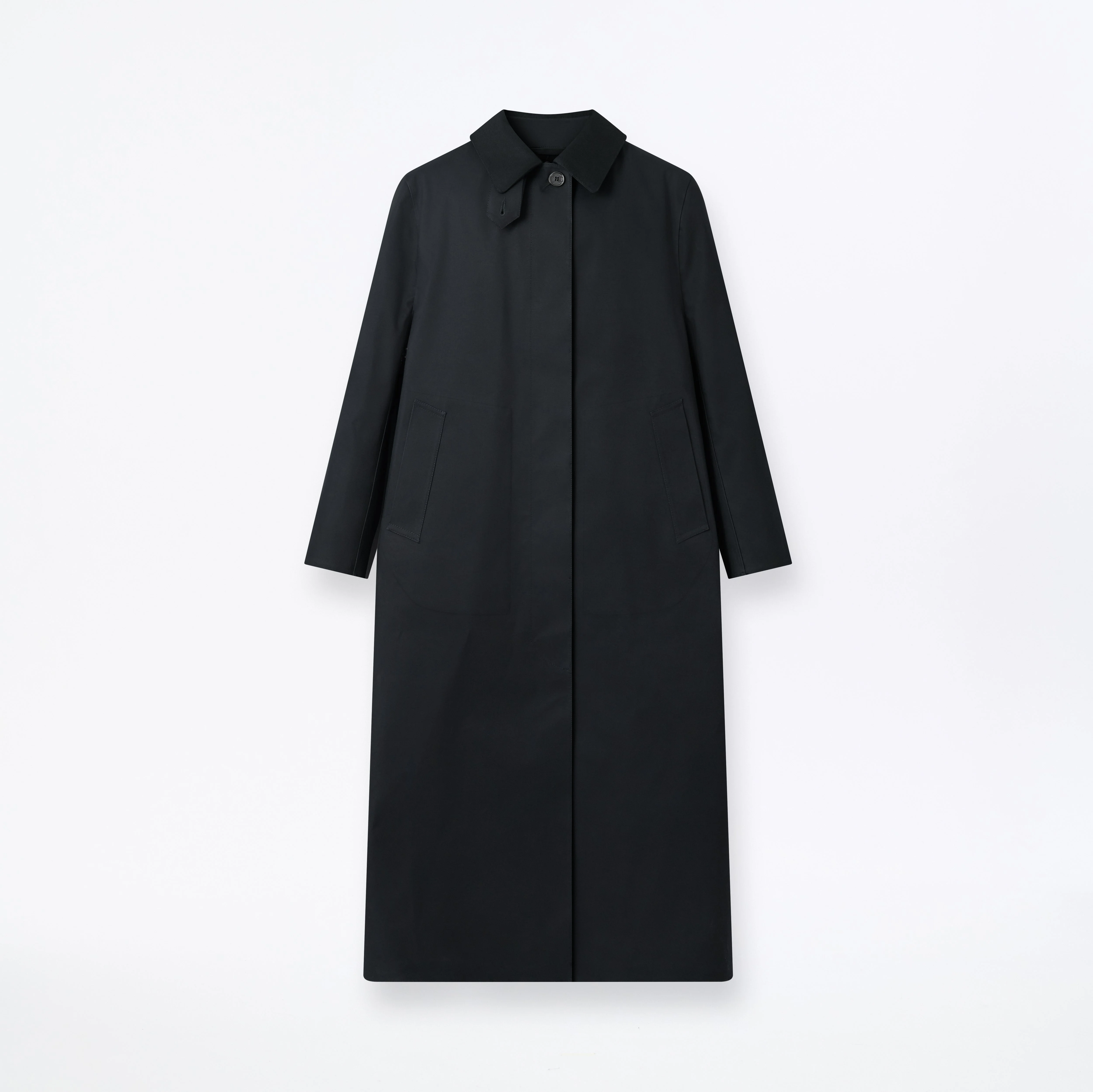 Long Rubberised Raincoat - 1