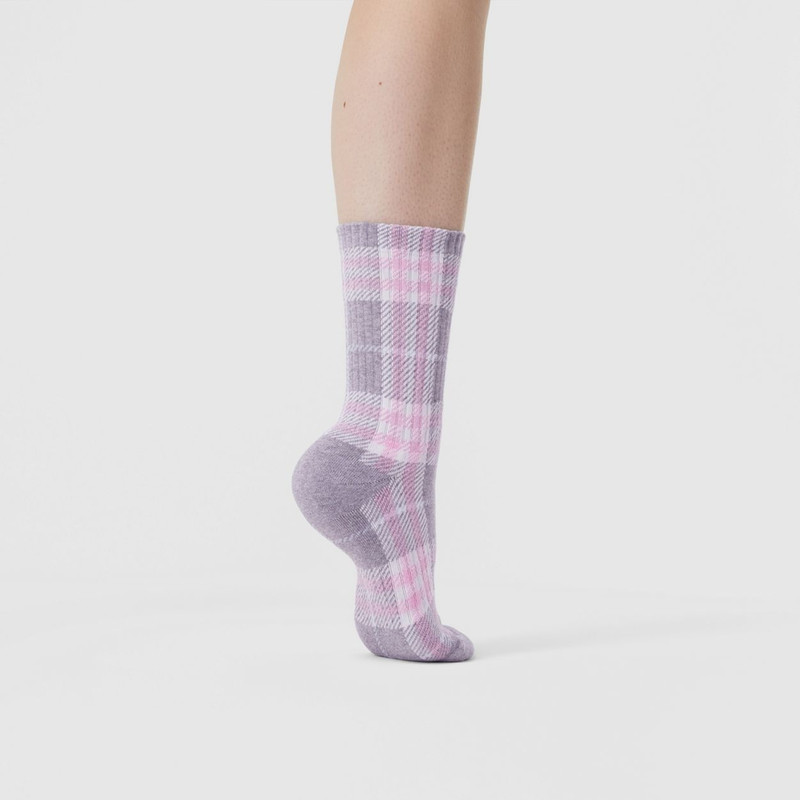 Check Intarsia Technical Stretch Cotton Socks 3
