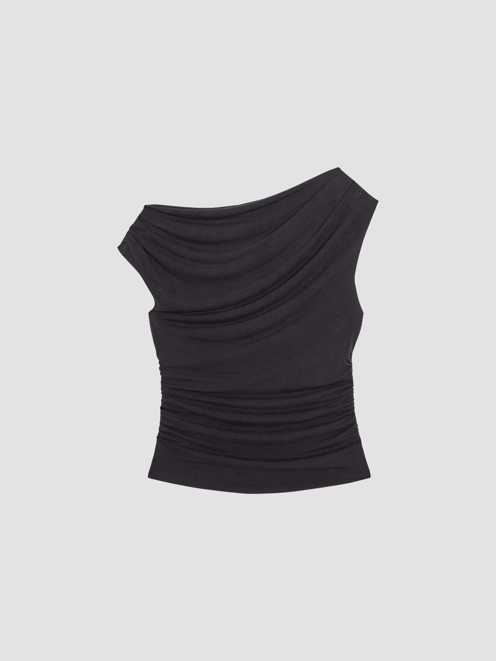 Women's Dominic Draped Top - Ash - 1