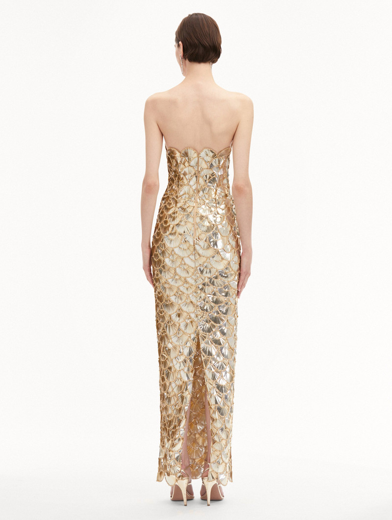 SEQUIN SCALLOP EMBROIDERED GOWN 3