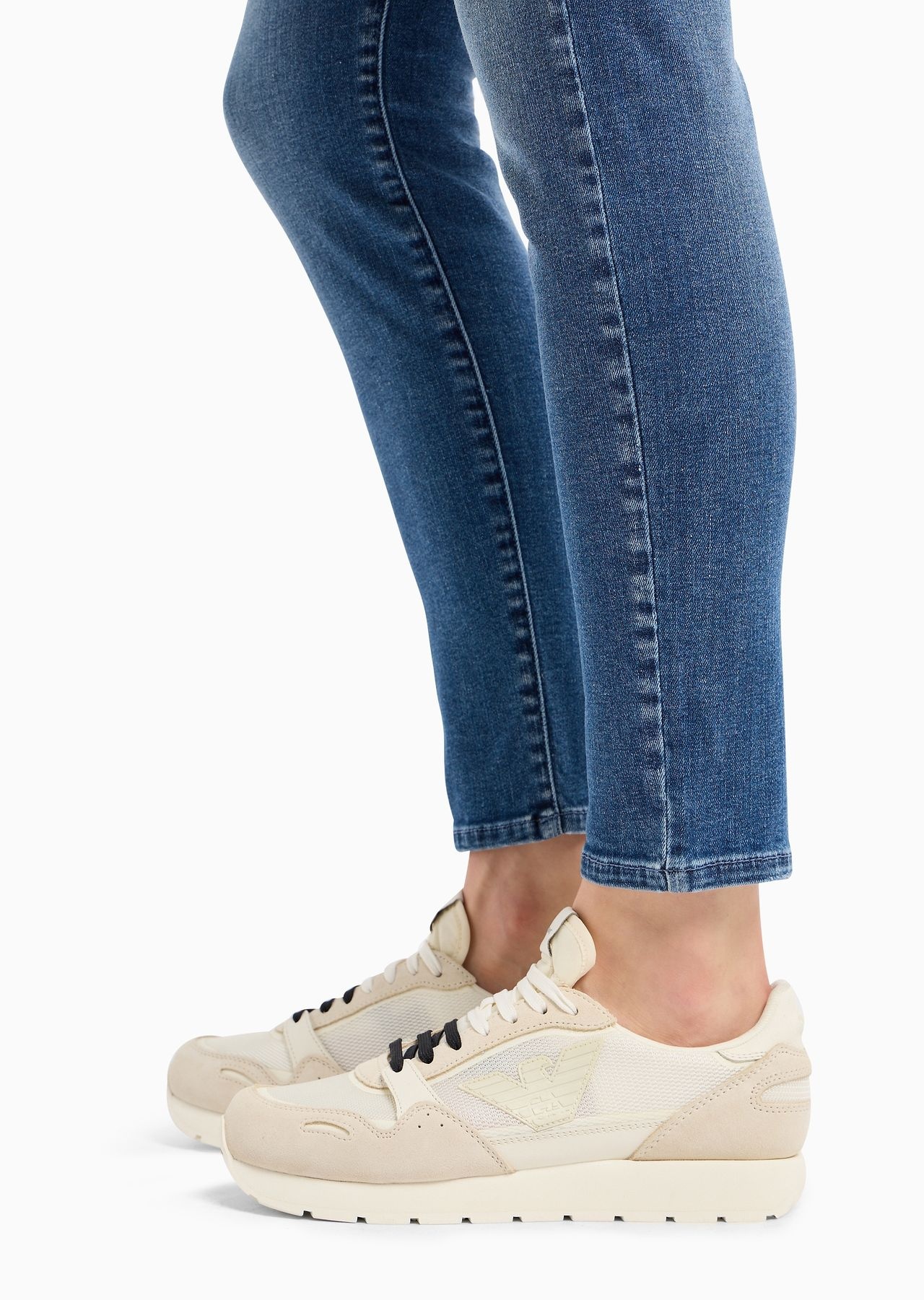 J20 High-waisted super-skinny jeans in a worn-look denim - 5