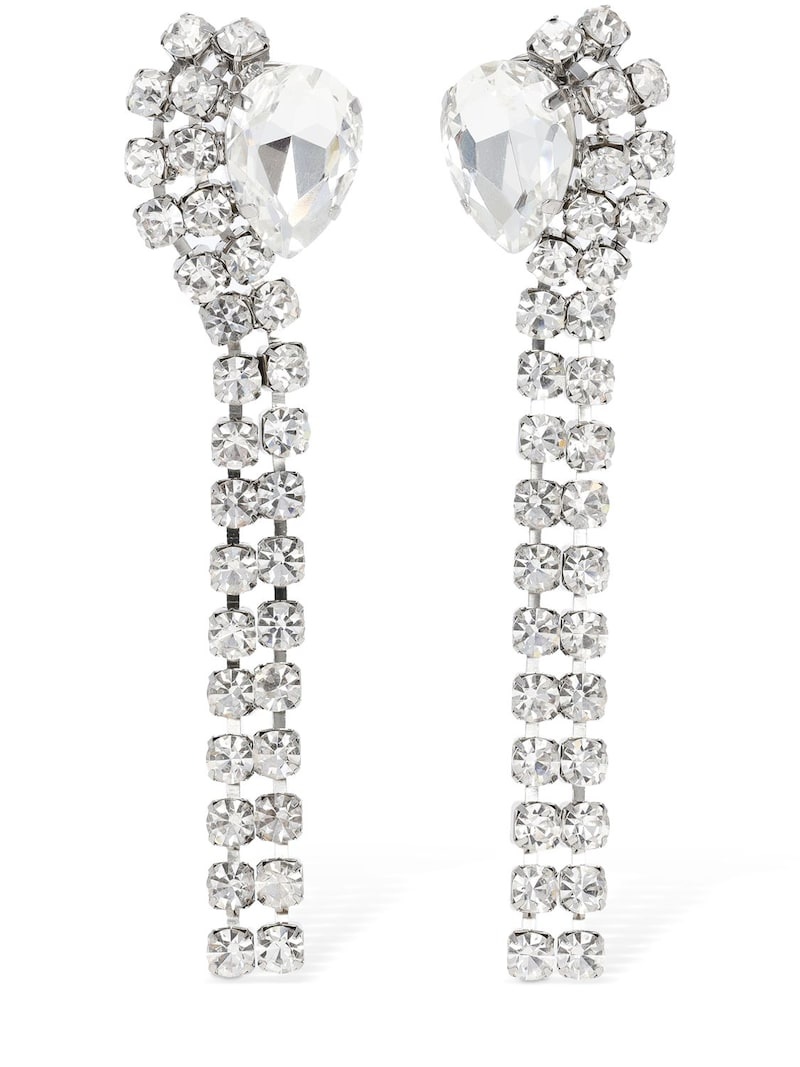 Crystal earrings w/ fringes - 1