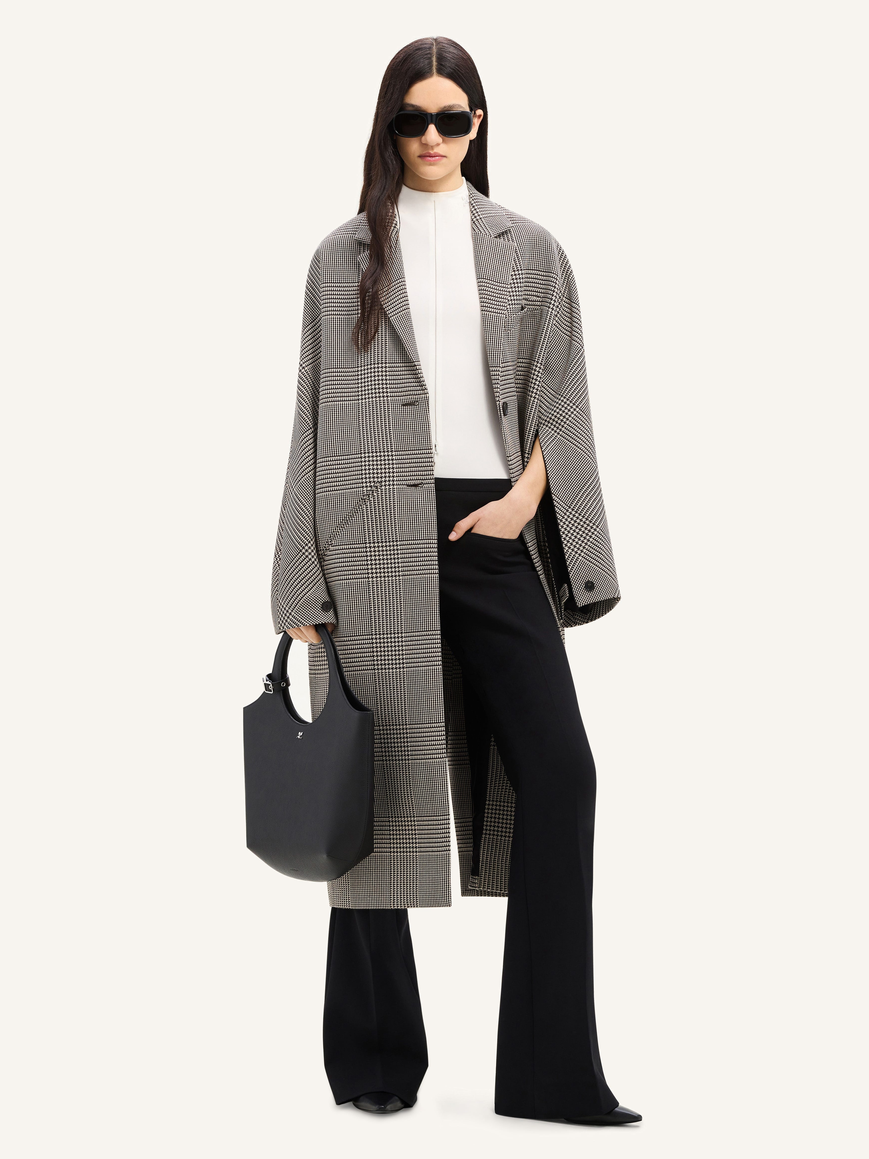 COCOON PRINCE OF WALES LONG COAT - 2