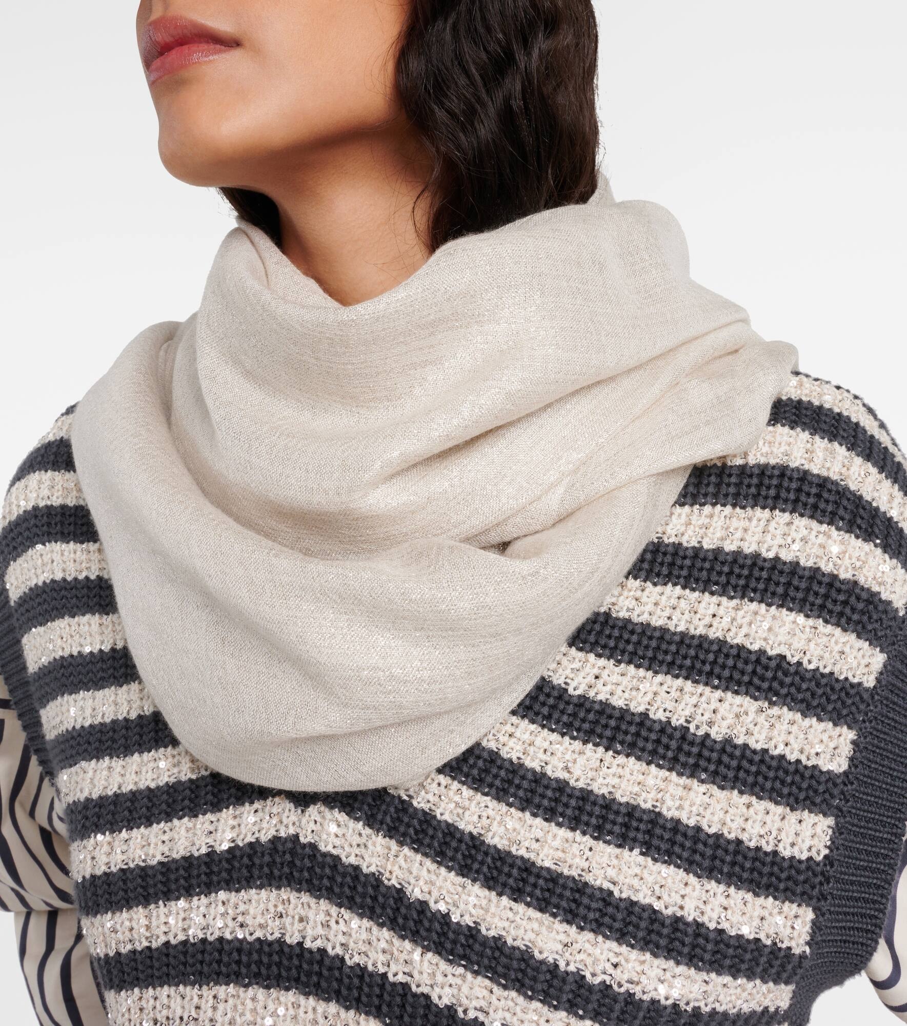 Cashmere and silk-blend scarf - 3