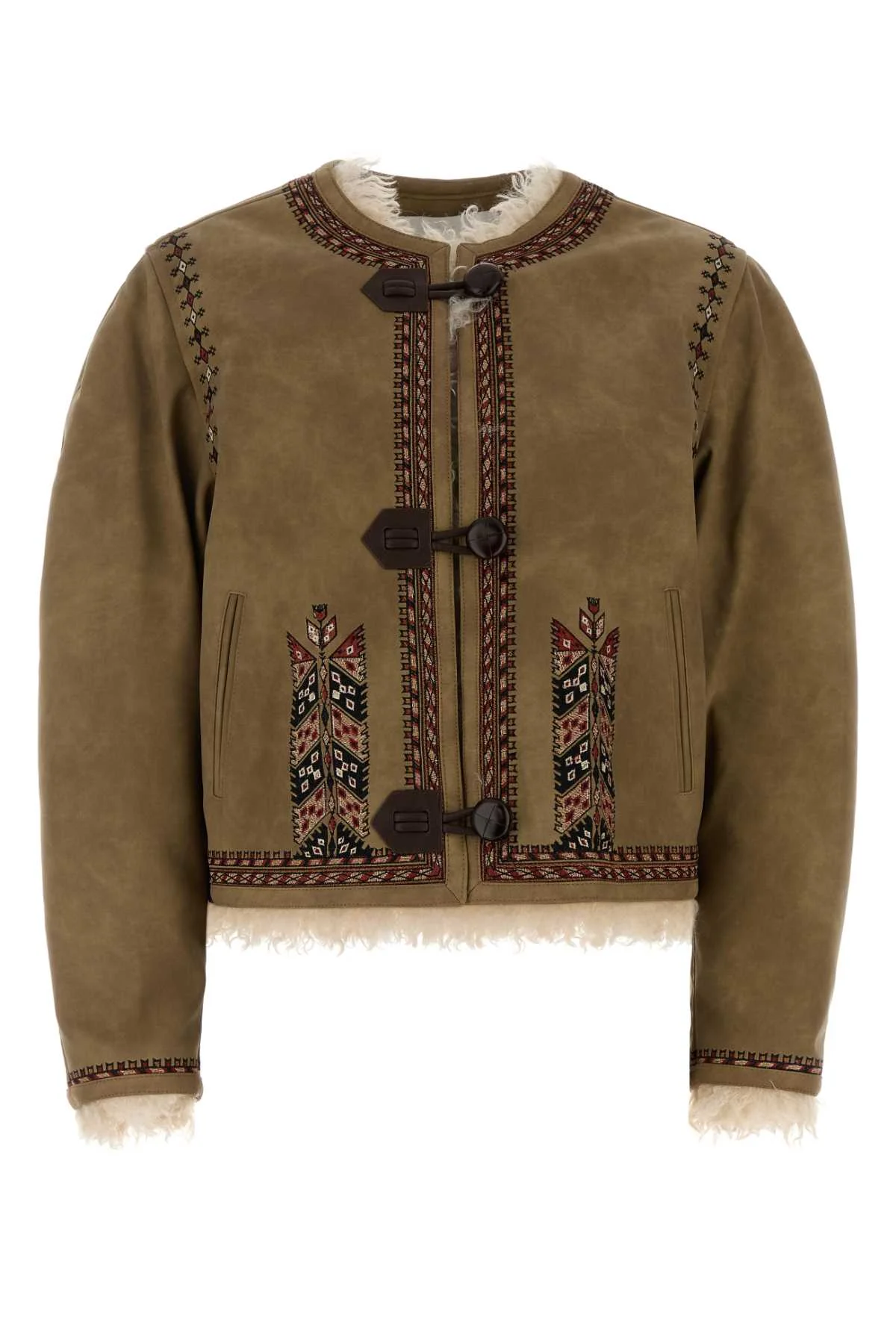 Isabel Marant Etoile Women Cappuccino Synthetic Leather Cely Jacket - 1