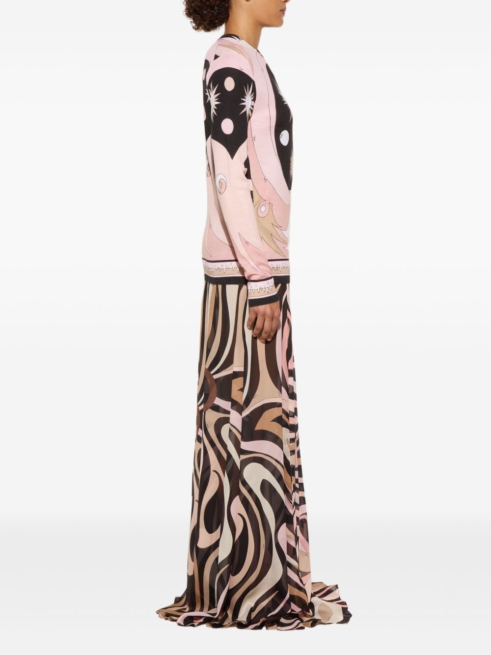 Marmo-print maxi skirt - 3