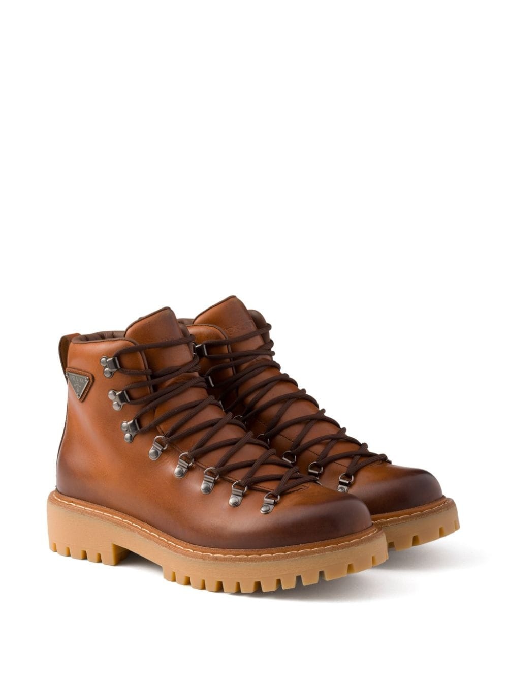laced leather boots - 2