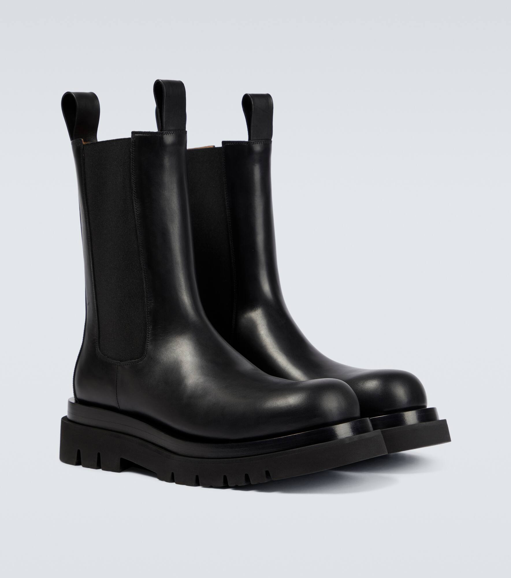 Lug leather ankle boots - 5