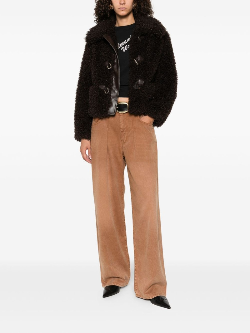 Isabel Marant Étoile pleat cotton straight-leg jeans outlook