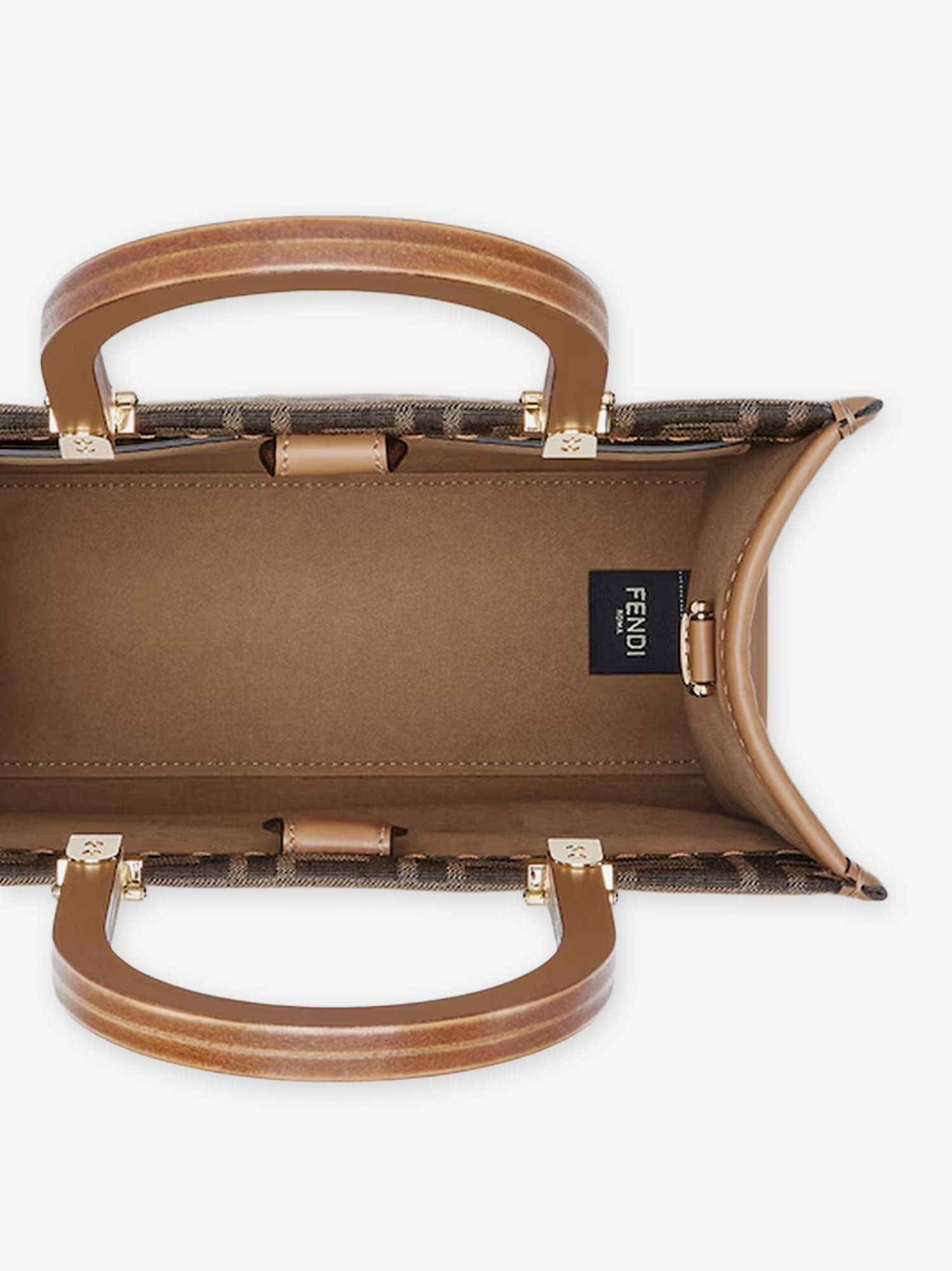 Fendi Sunshine Small Jacquard Ff Fabric Shoulder Bag - 4