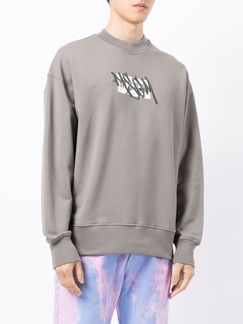 logo embroidery sweatshirt - 3