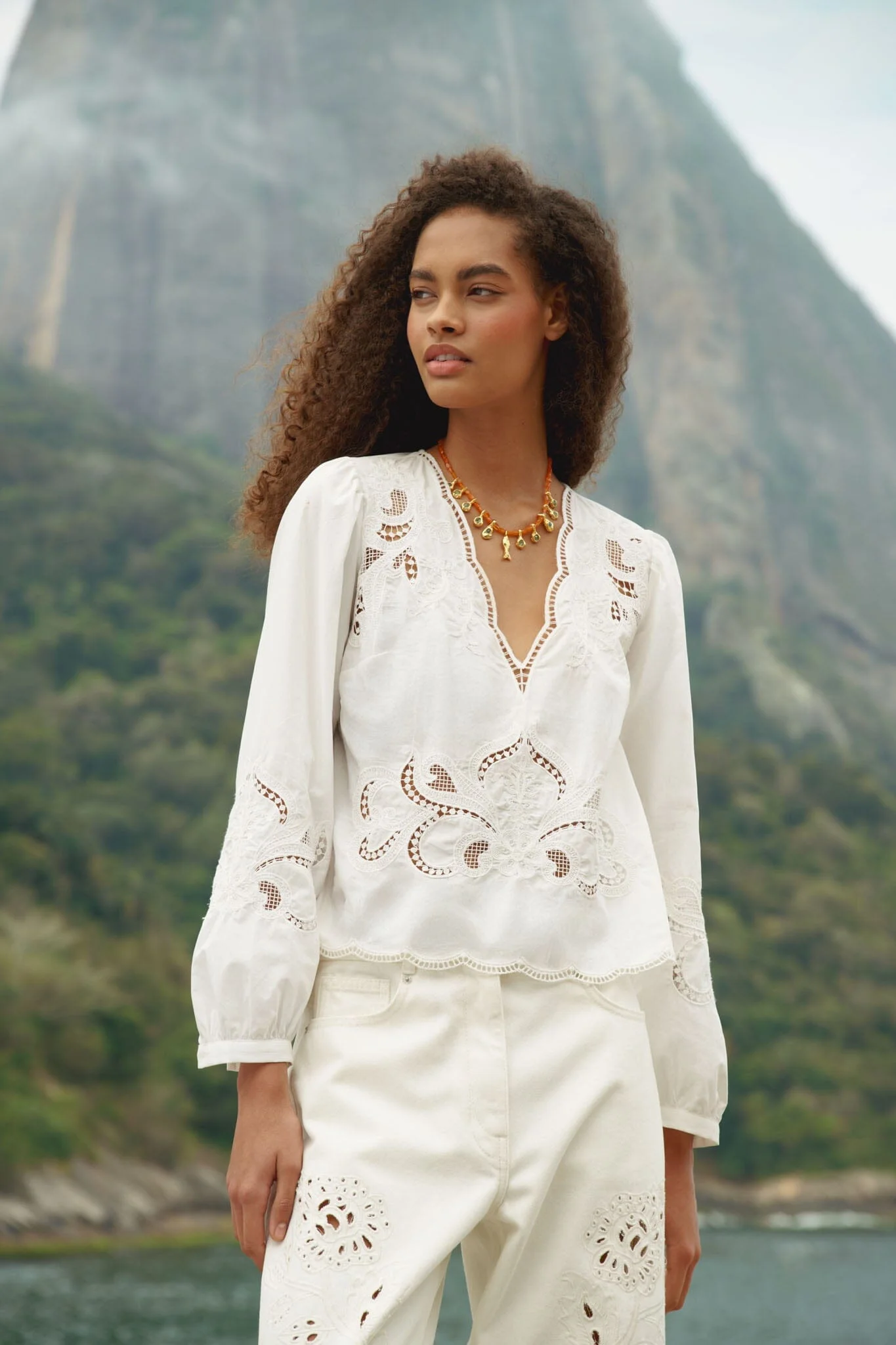 Off-White Richelieu Long Sleeve Blouse - 1