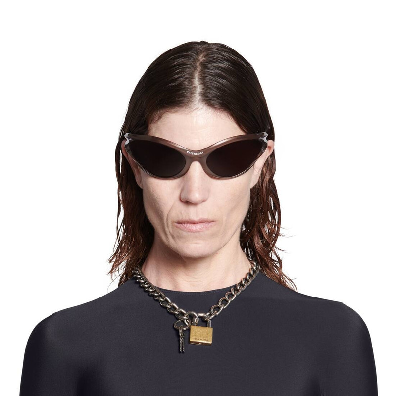 BALENCIAGA Locker Necklace  in Antique Silver outlook