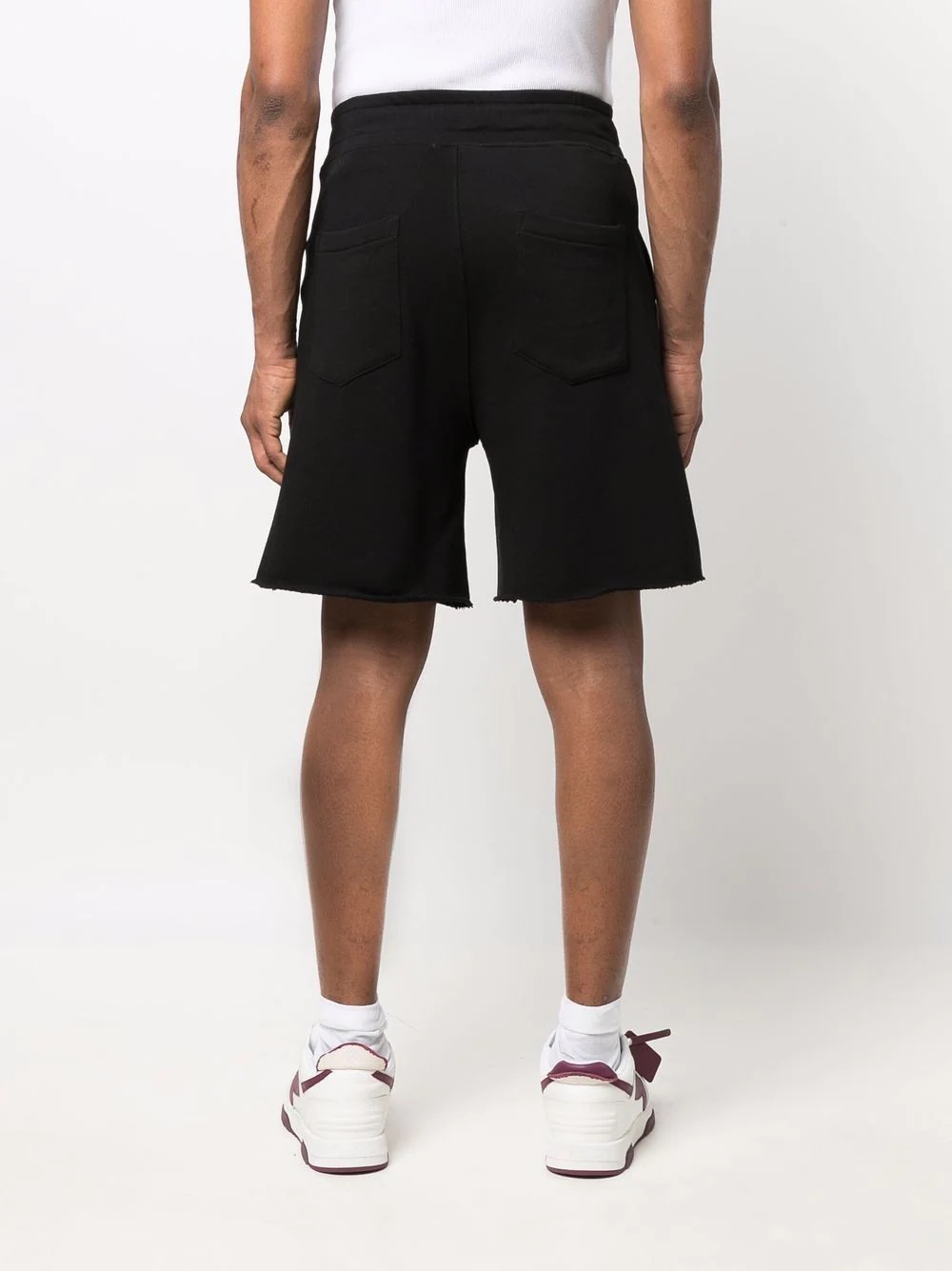 logo print track shorts - 4