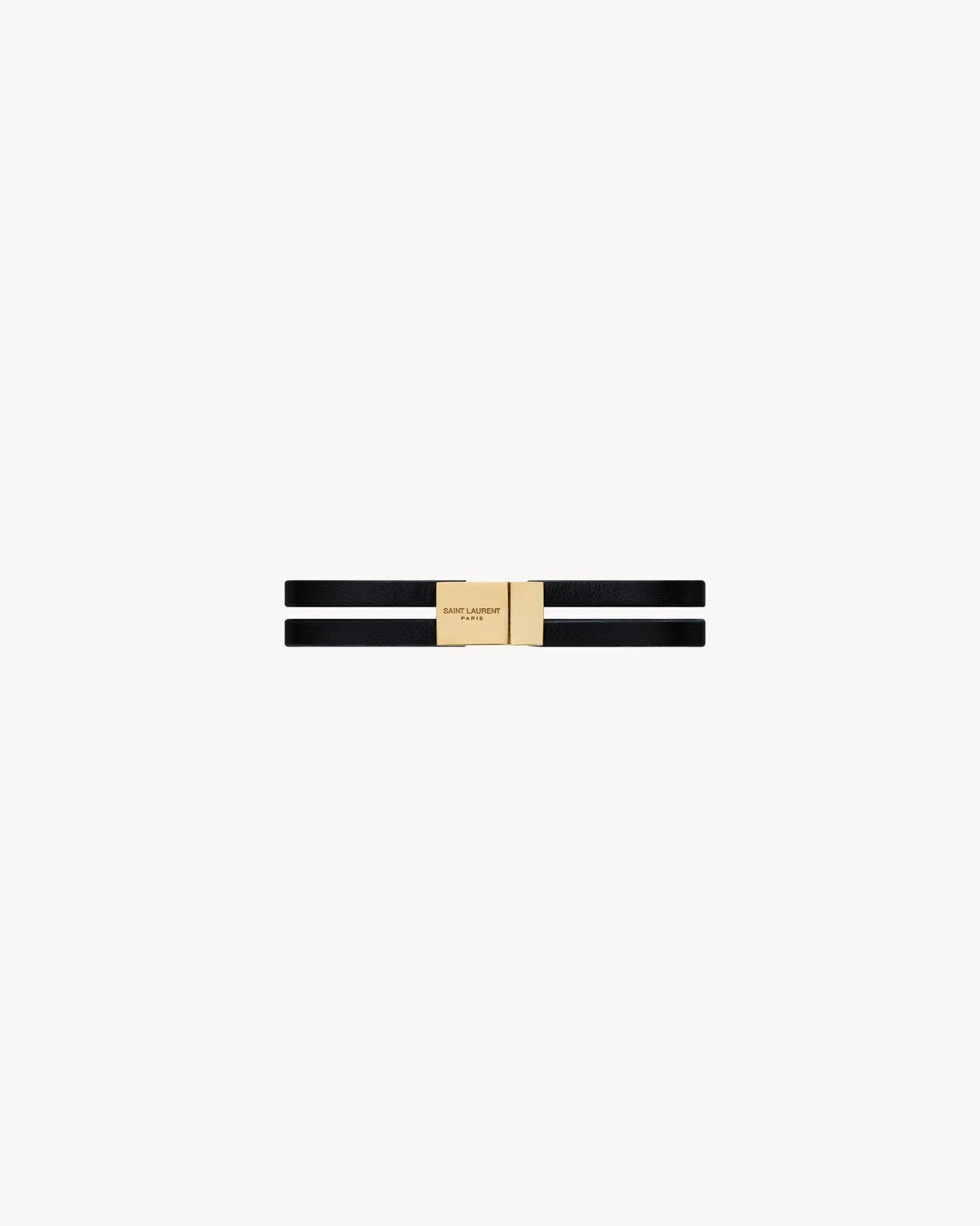 CASSANDRE DOUBLE-STRAND BRACELET IN LEATHER AND METAL - 4
