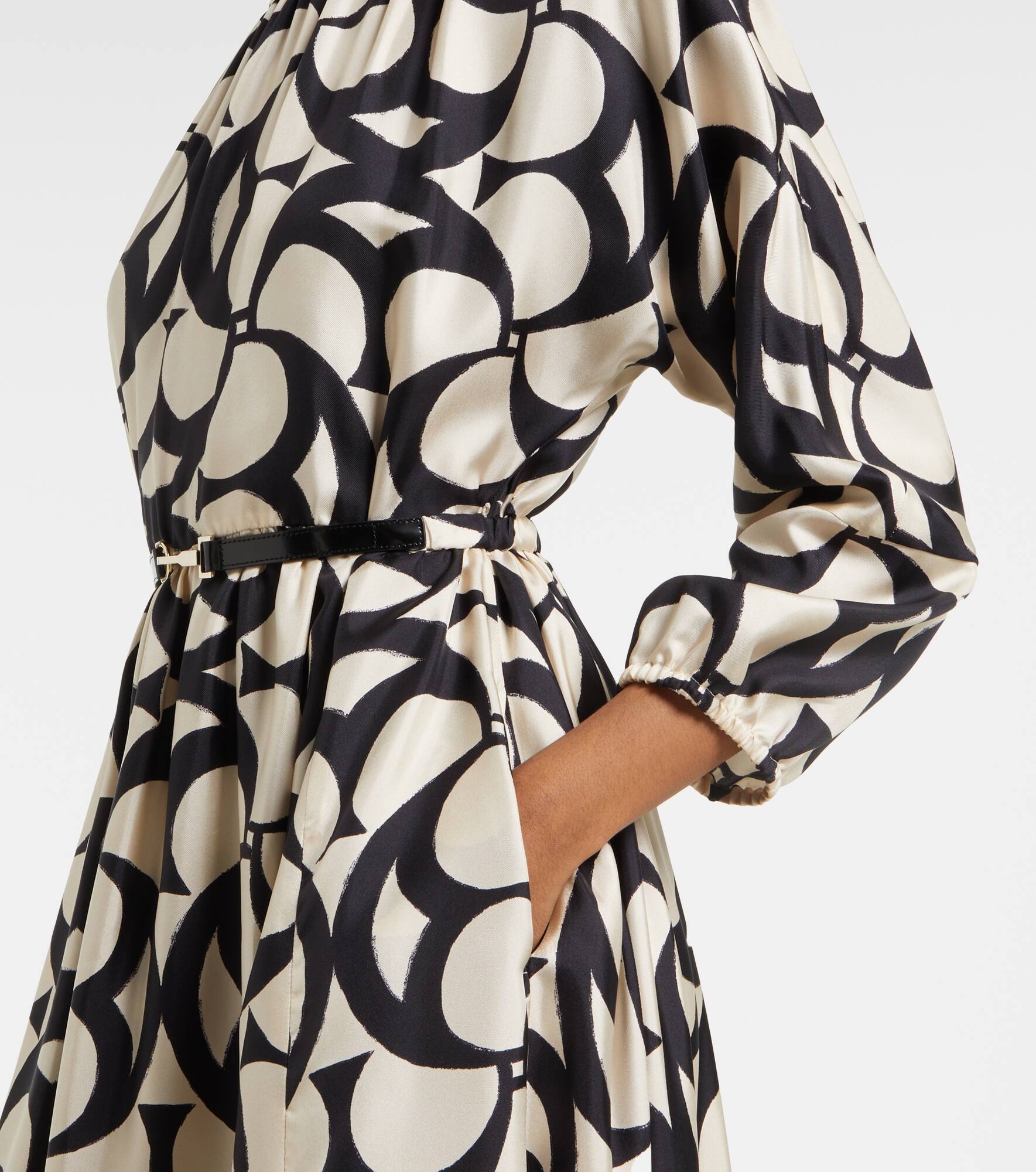Nina silk twill maxi dress - 5