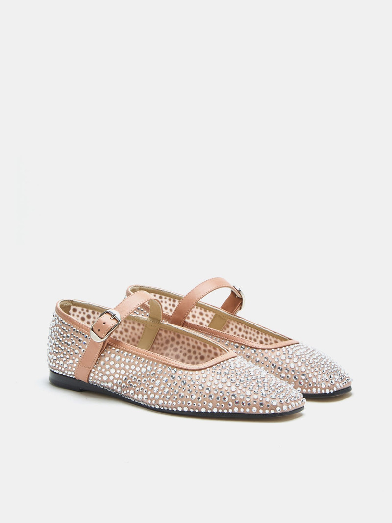 LE MONDE BÉRYL Ballet Mary Jane / Fawn Mesh Crystal outlook