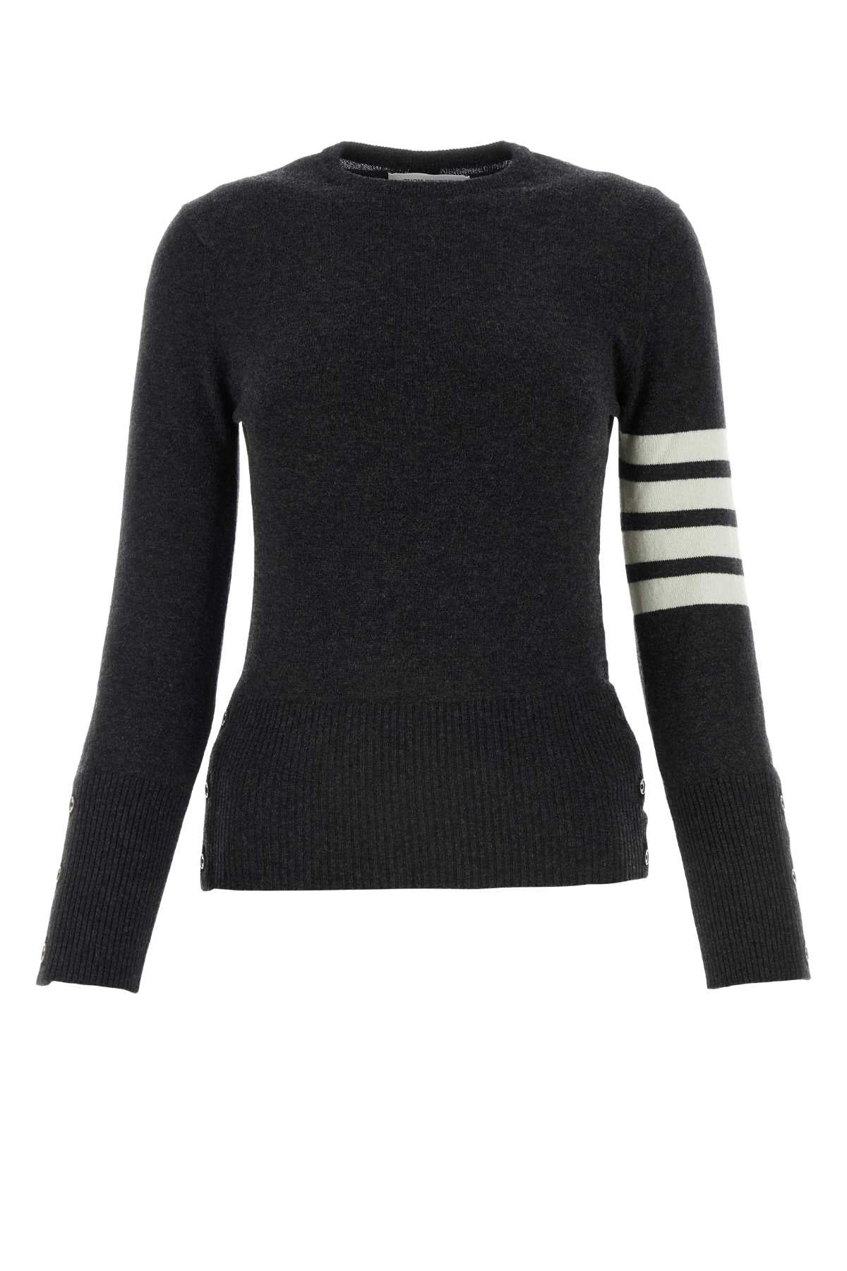 Thom Browne Women Charcoal Wool Sweater - 1
