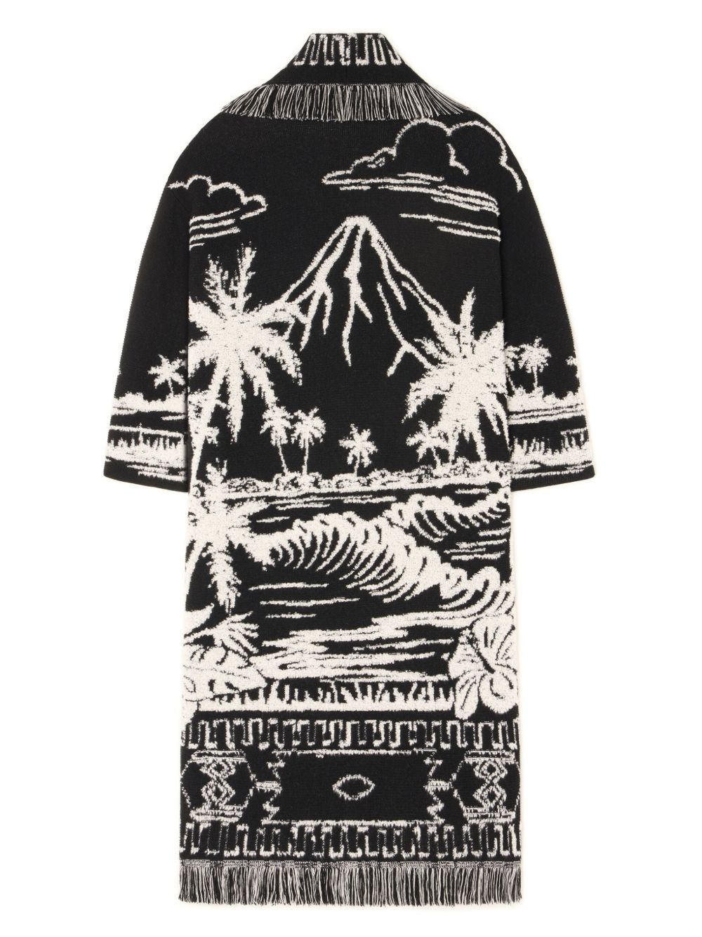 palm-tree fringe coat - 5