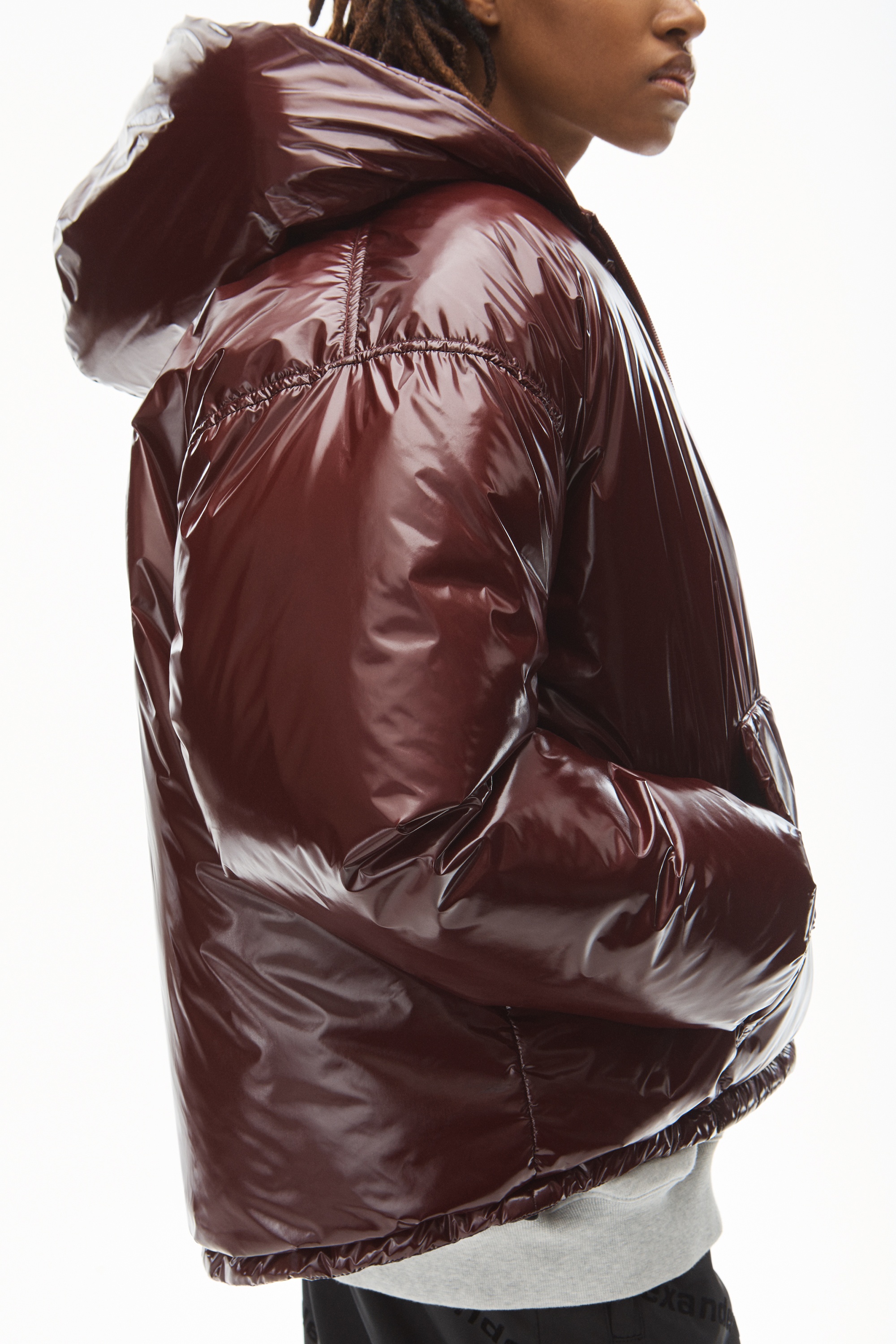 DOWN PUFFER IN GLOSSY NYLON - 4