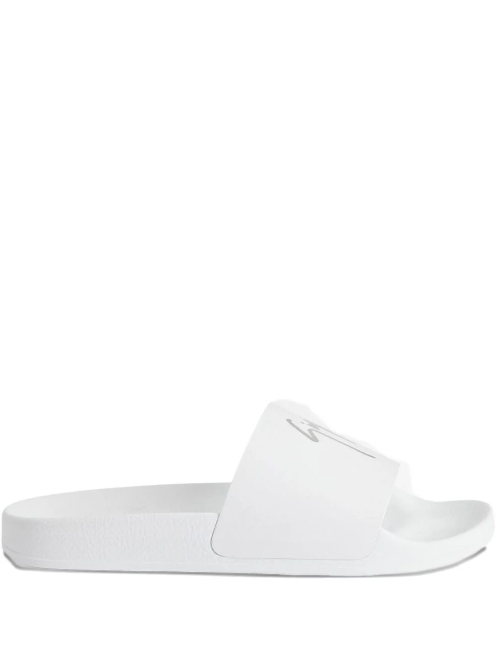 Brett logo-embellished leather slides - 1