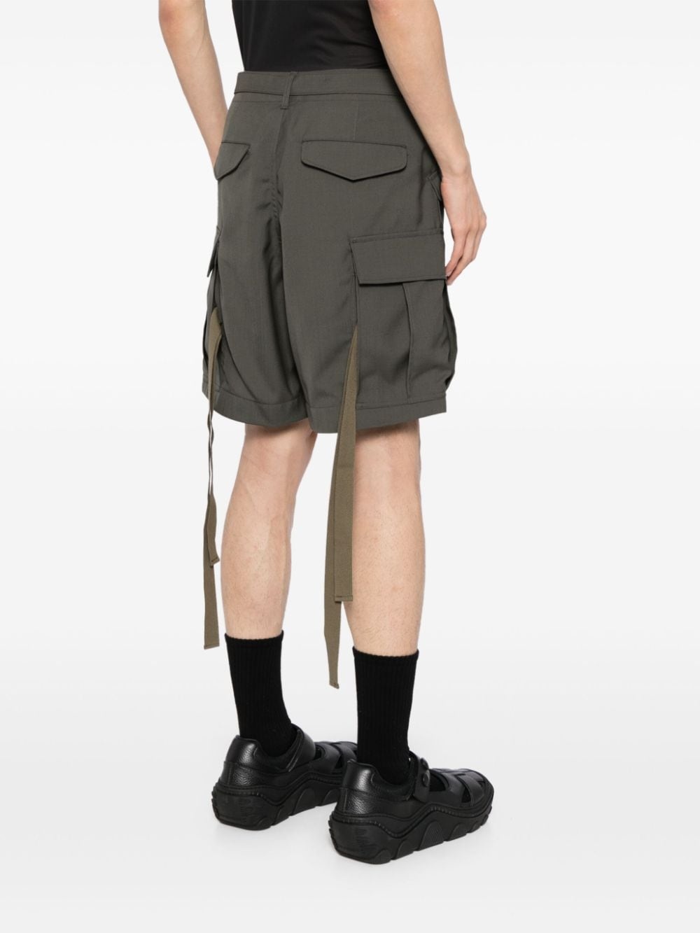 belted knee-length shorts - 4