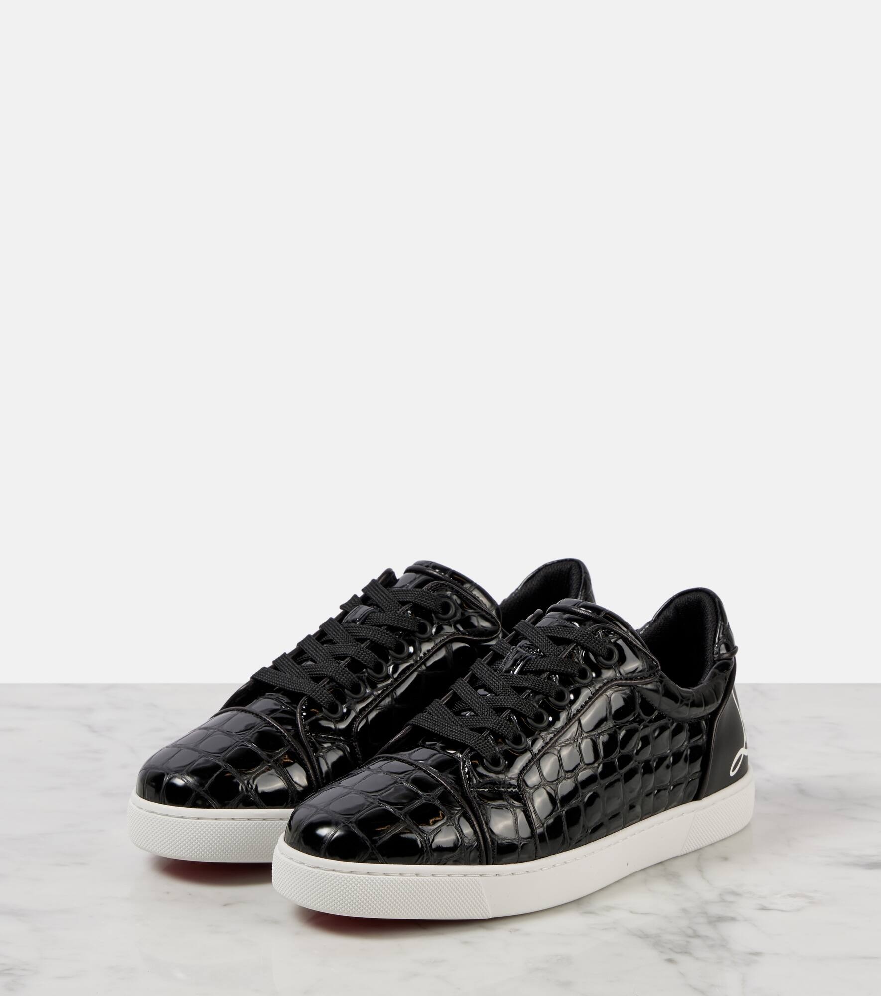 Fun Vieira croc-effect leather sneakers - 5