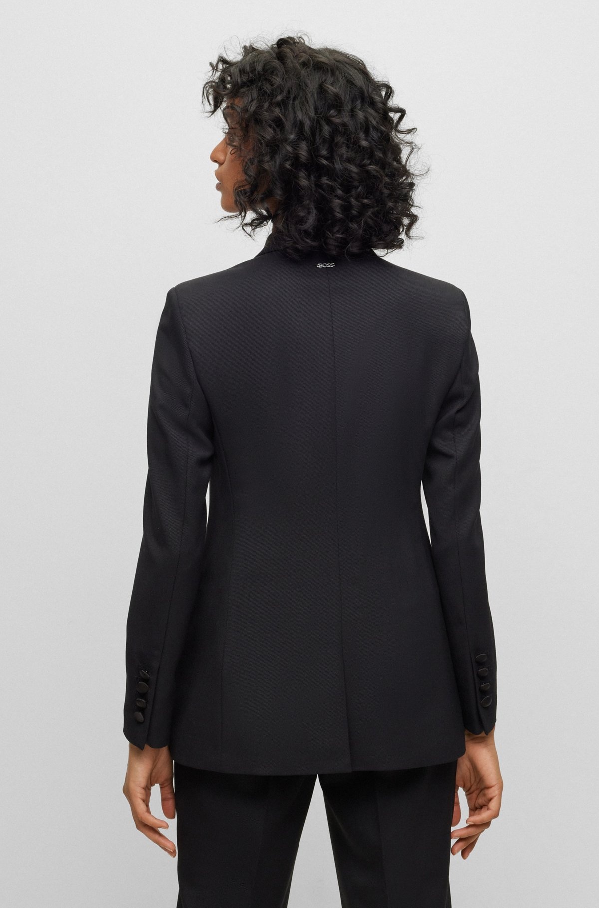 SLIM-FIT TUXEDO JACKET IN WOOL-BLEND TWILL - 4