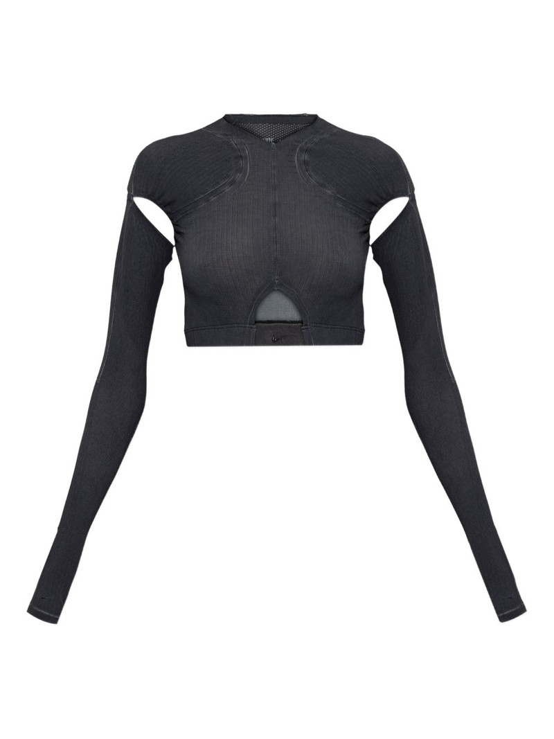 x KNWLS cut-out long-sleeve top 1