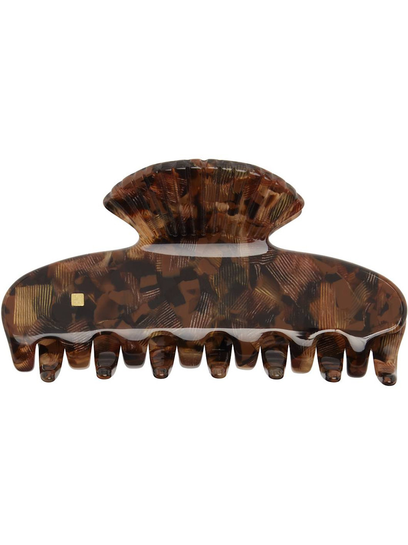 Brown Small Fan Shell Claw Clip 1