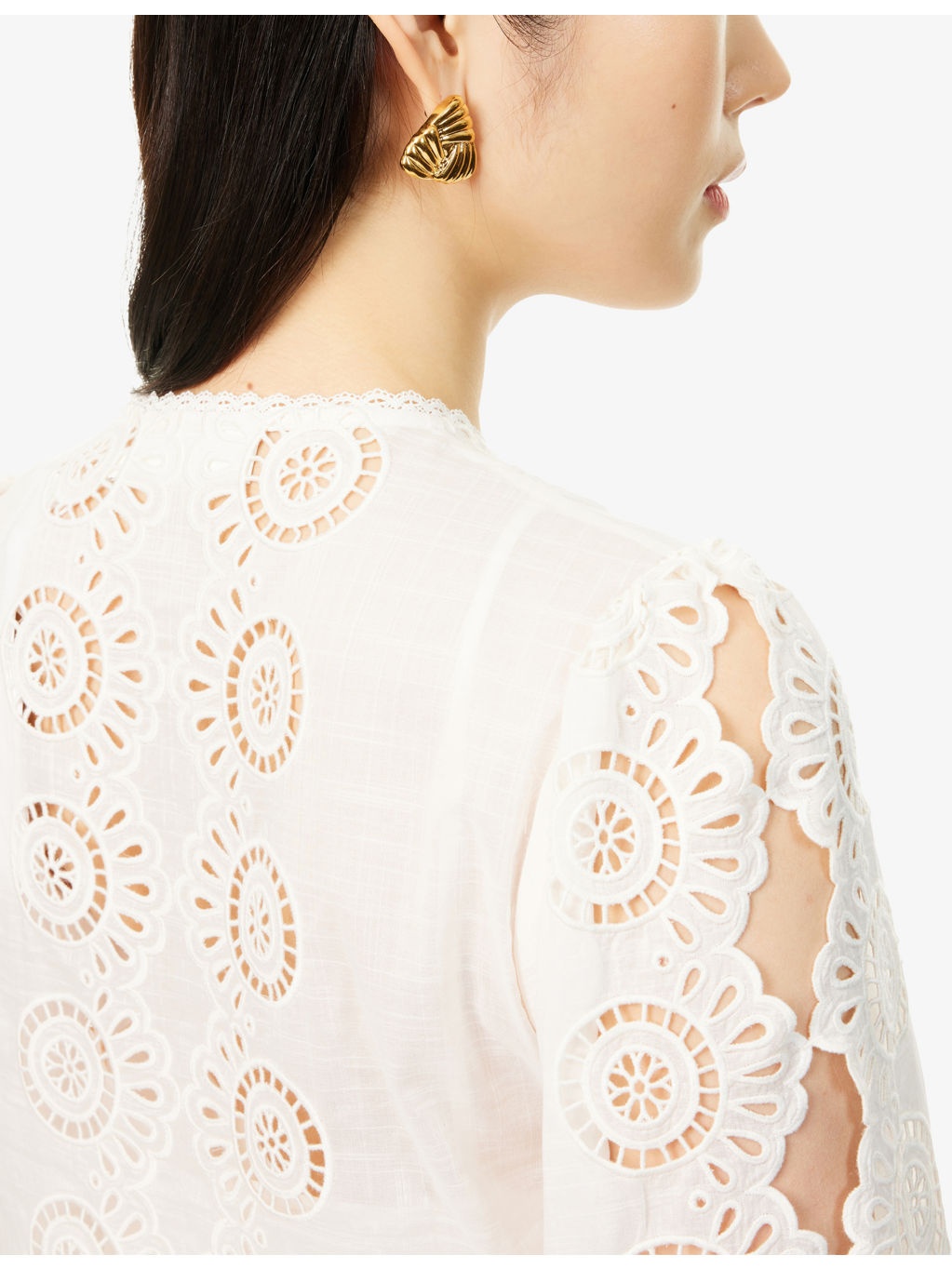 Lucky Embroidered Cotton Blouse - 5
