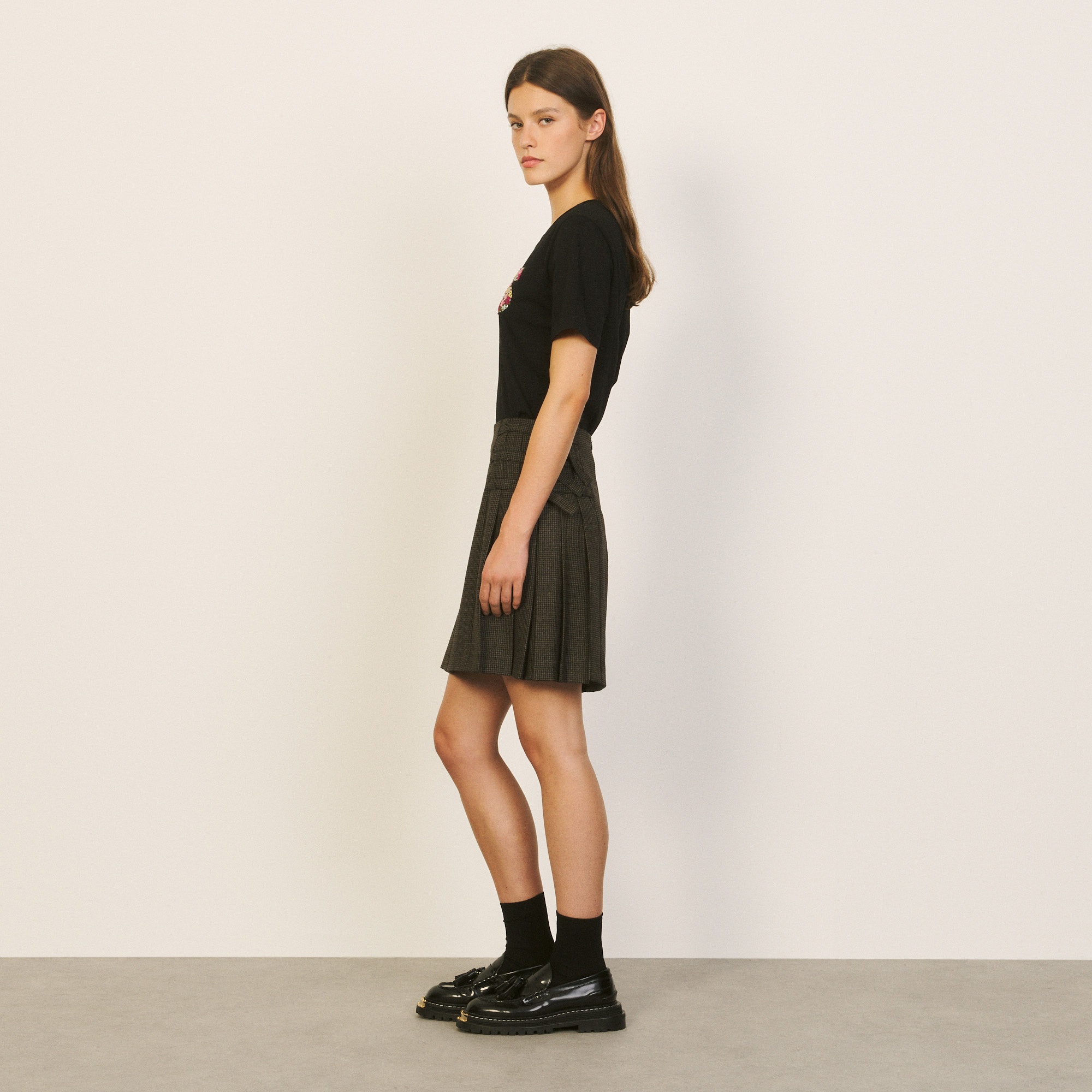Short pleated skirt - 3