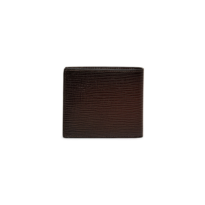 Brown embossed leather wallet 4