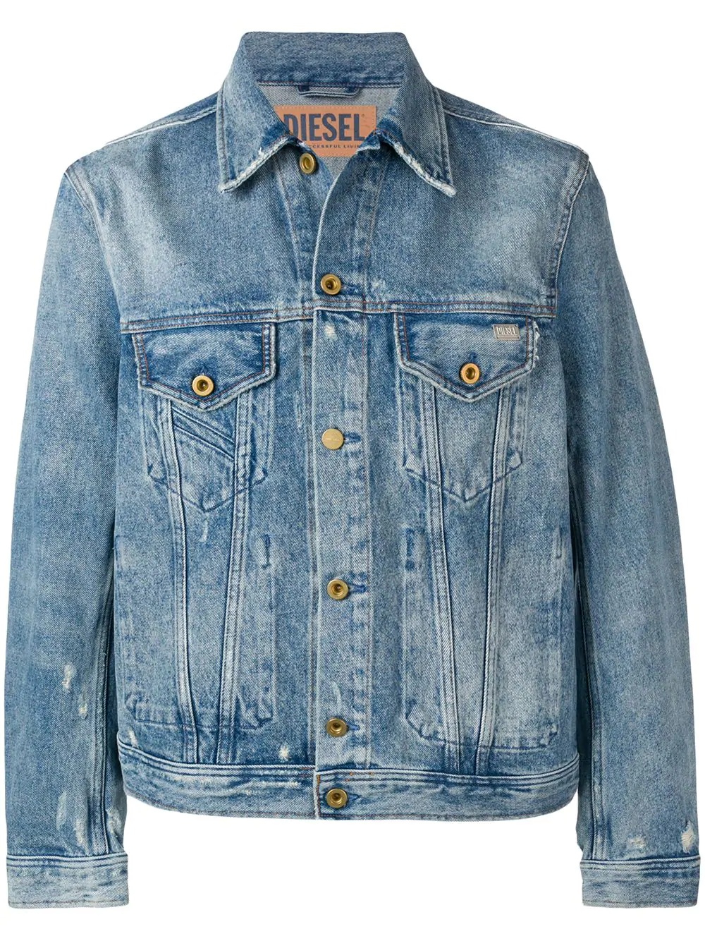 stonewashed denim jacket - 1